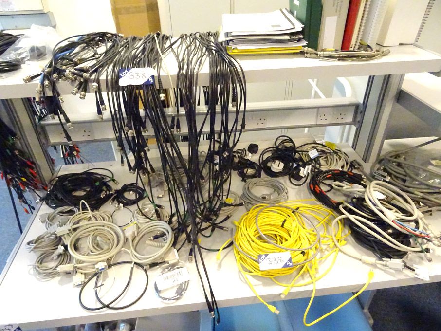 Qty various BNC cables, Network patch leads, VGA /...