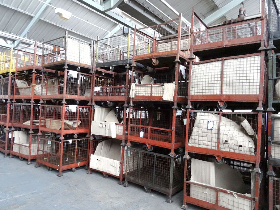 5x wire mesh stackable stillages, 1200x900x800mm a...