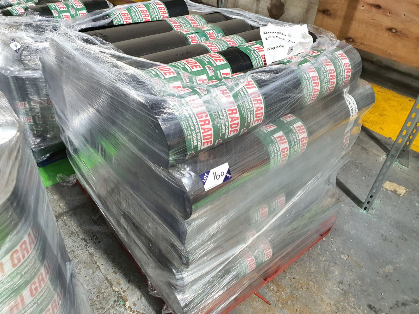 40x 1000mm rolls hi-grade damp proofing on pallet...