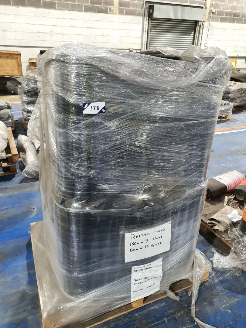 Qty various Raitex rolls, 3x 150m rolls & 15x 50m...