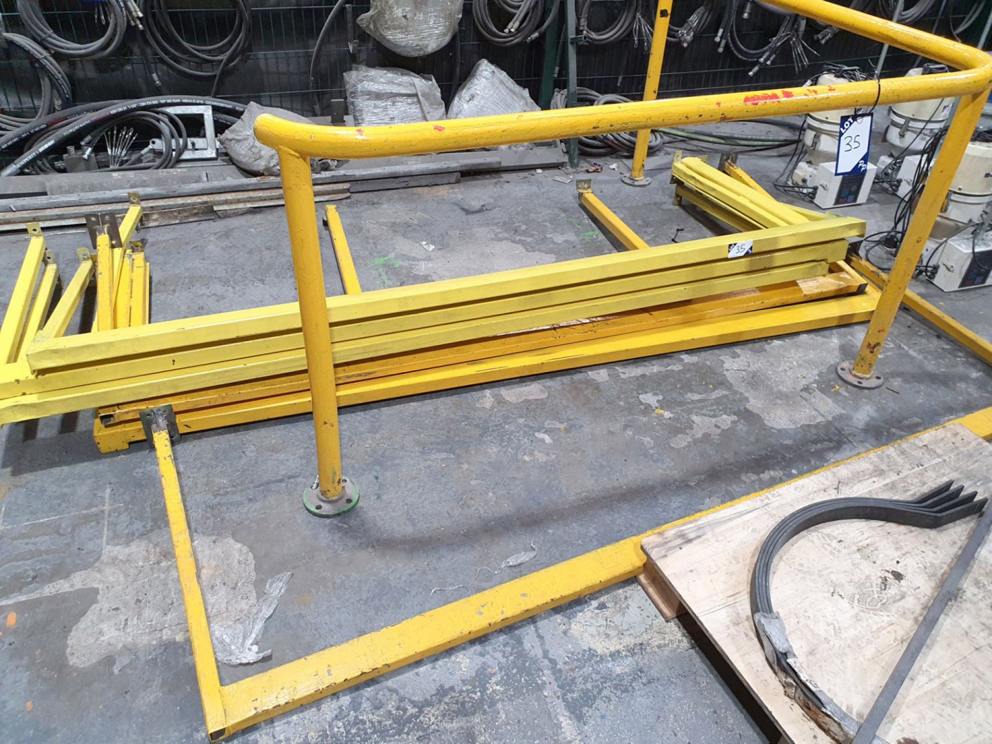 Various metal safety barriers, 2800x950mm high