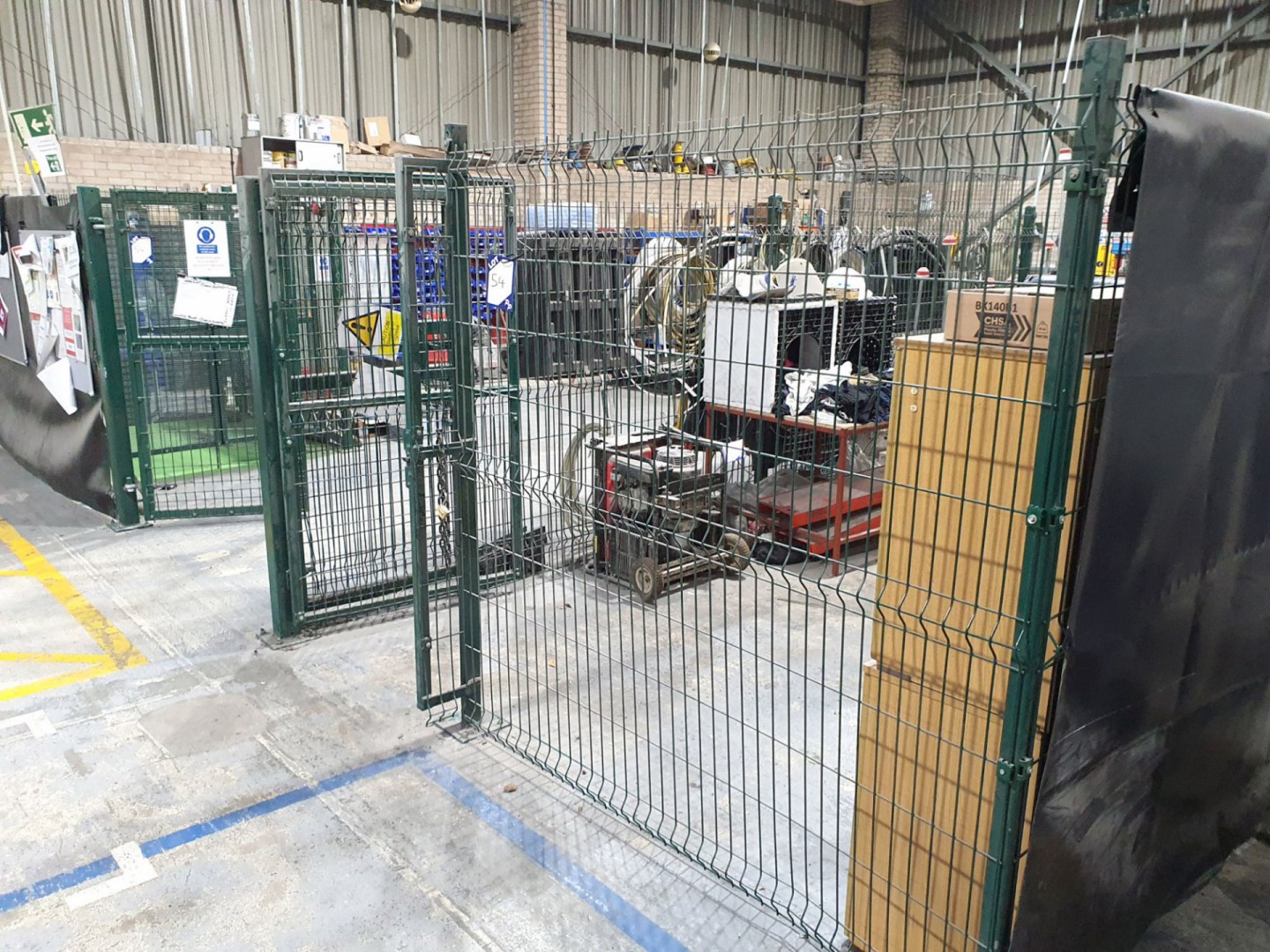 Green metal compound mesh fencing double & single...
