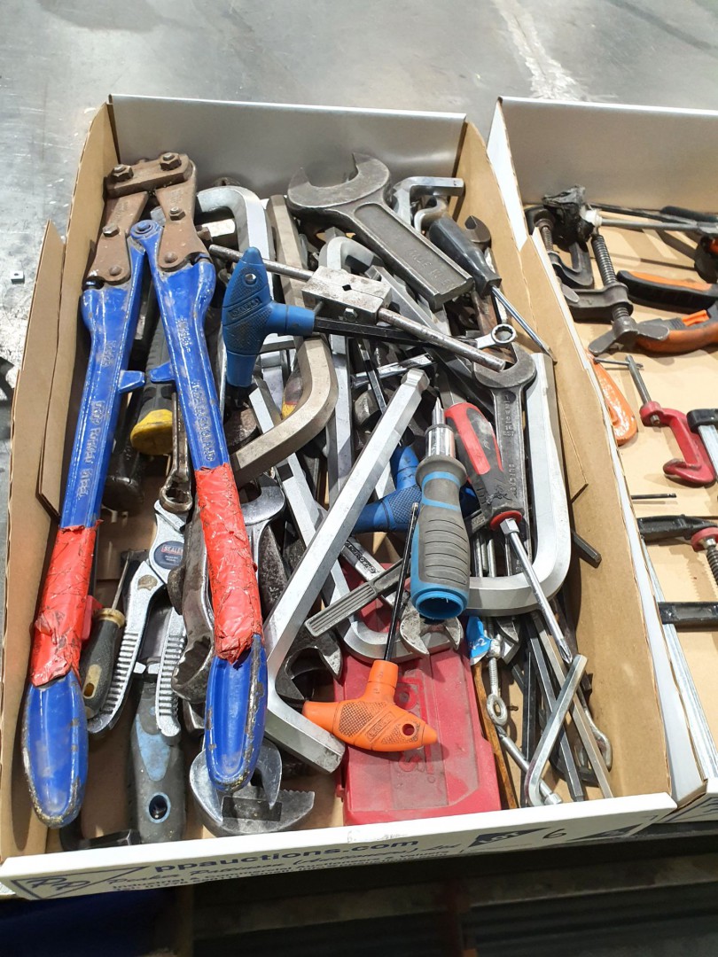 Large Qty various hand tools inc: spanners, Allen...