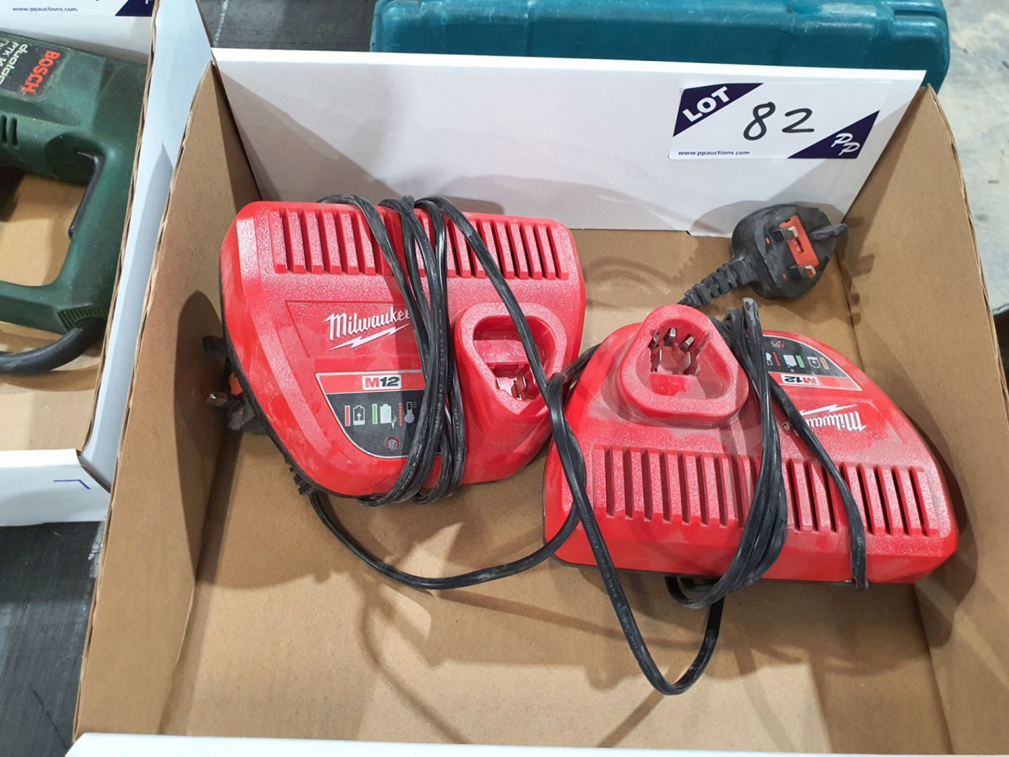 2x Milwaukee M12 battery chargers