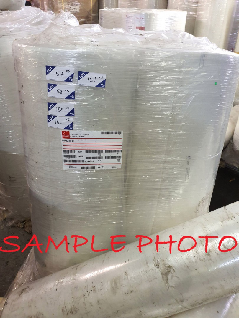 5 pallets, 4 rolls per pallet, Owens Coring FM C52...