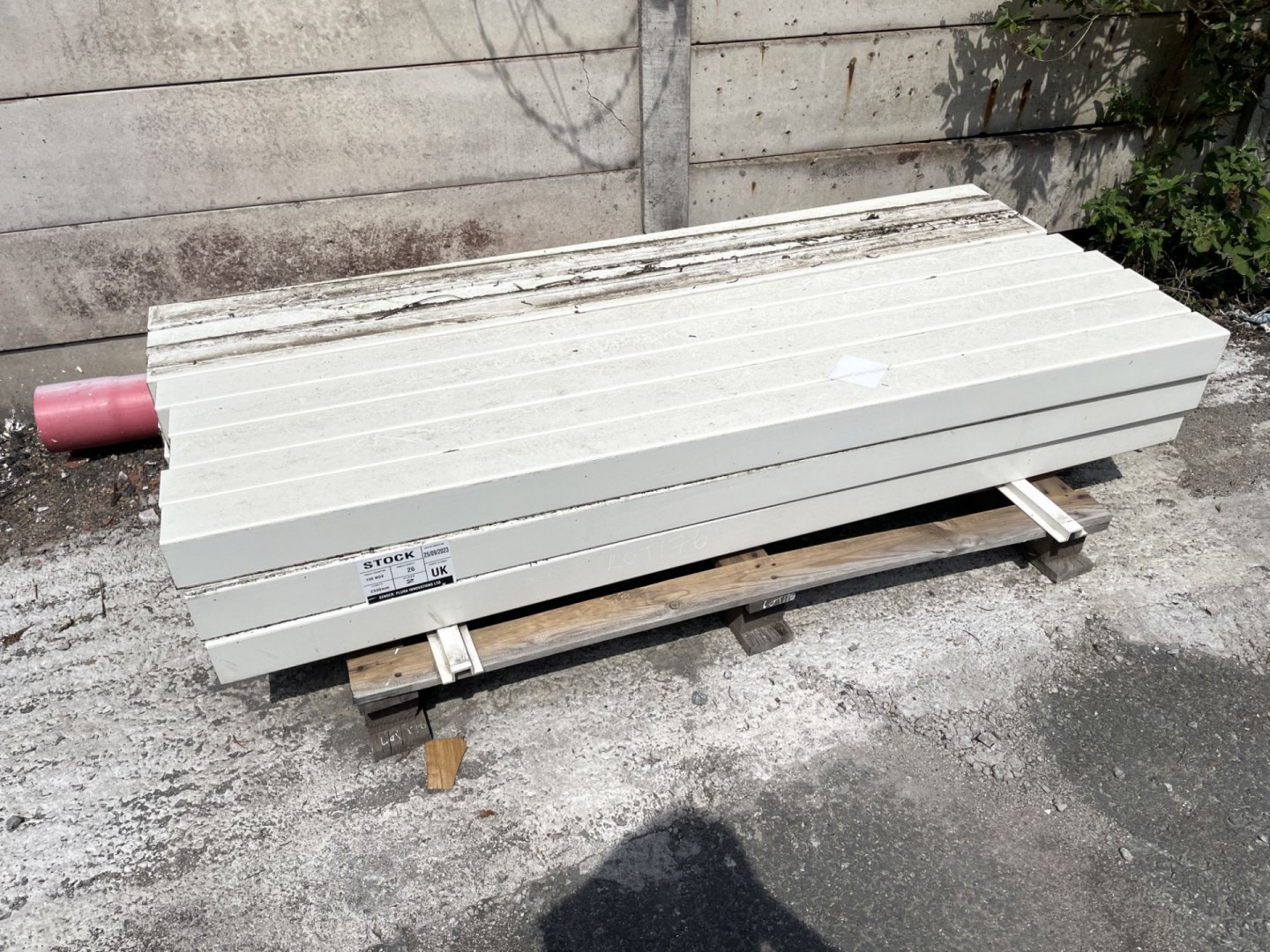 24x white PolyProfile composite box section fence...