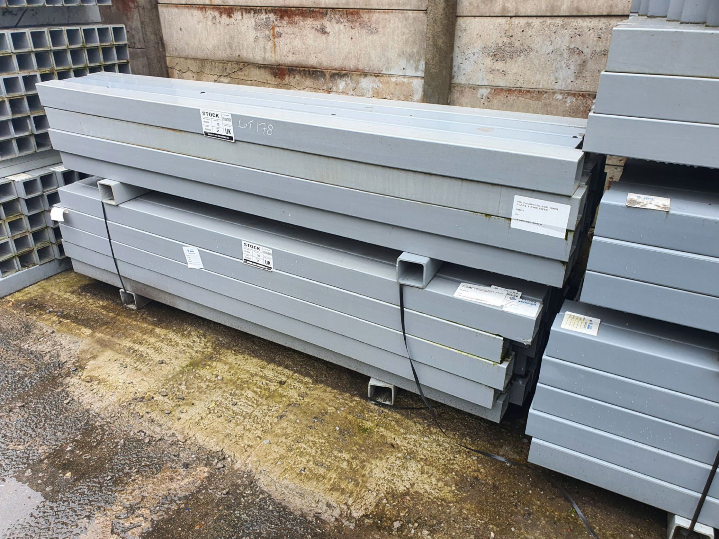 70x grey PolyProfile composite box section fence p...