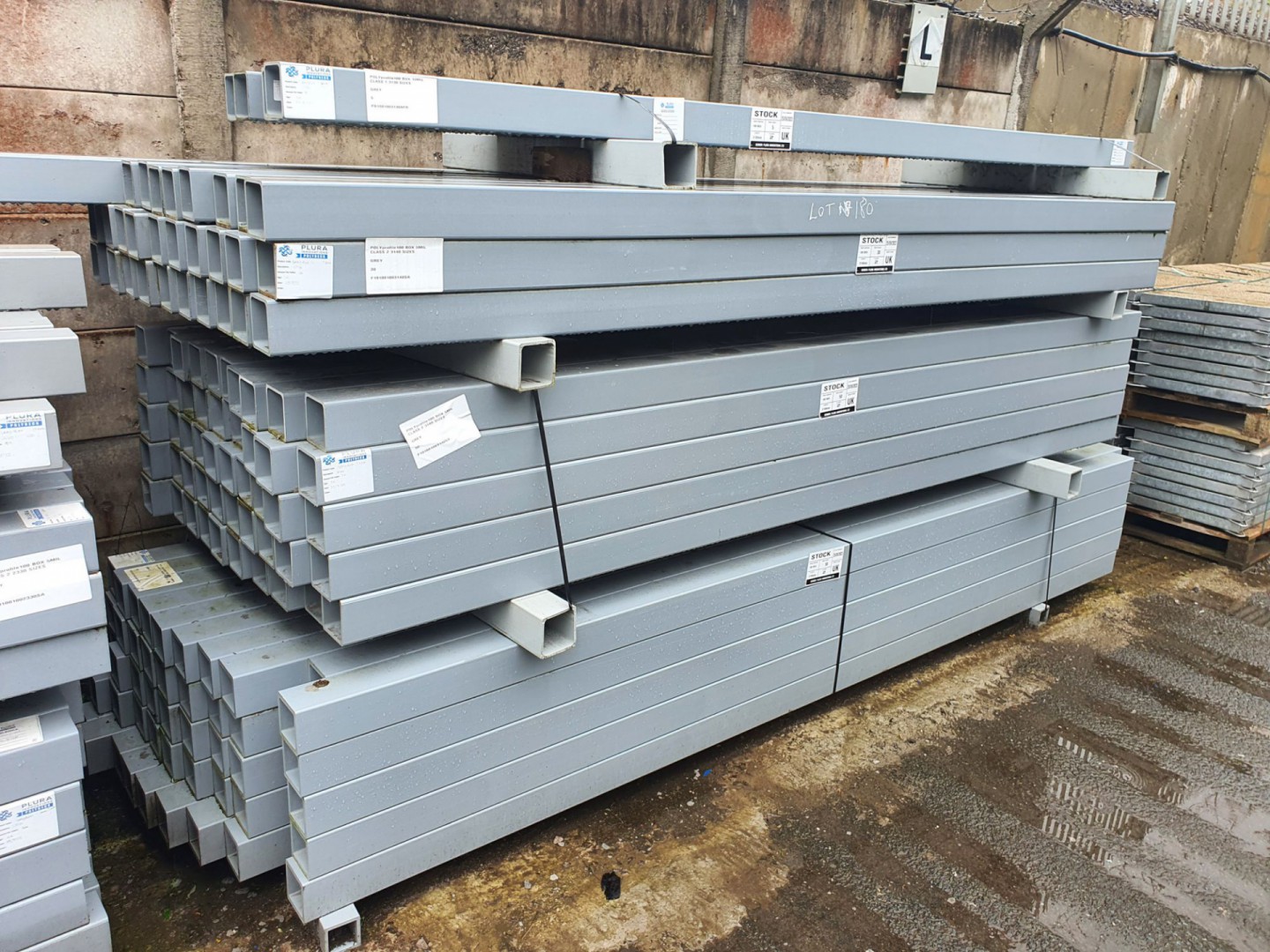 30x grey PolyProfile composite box section fence p...