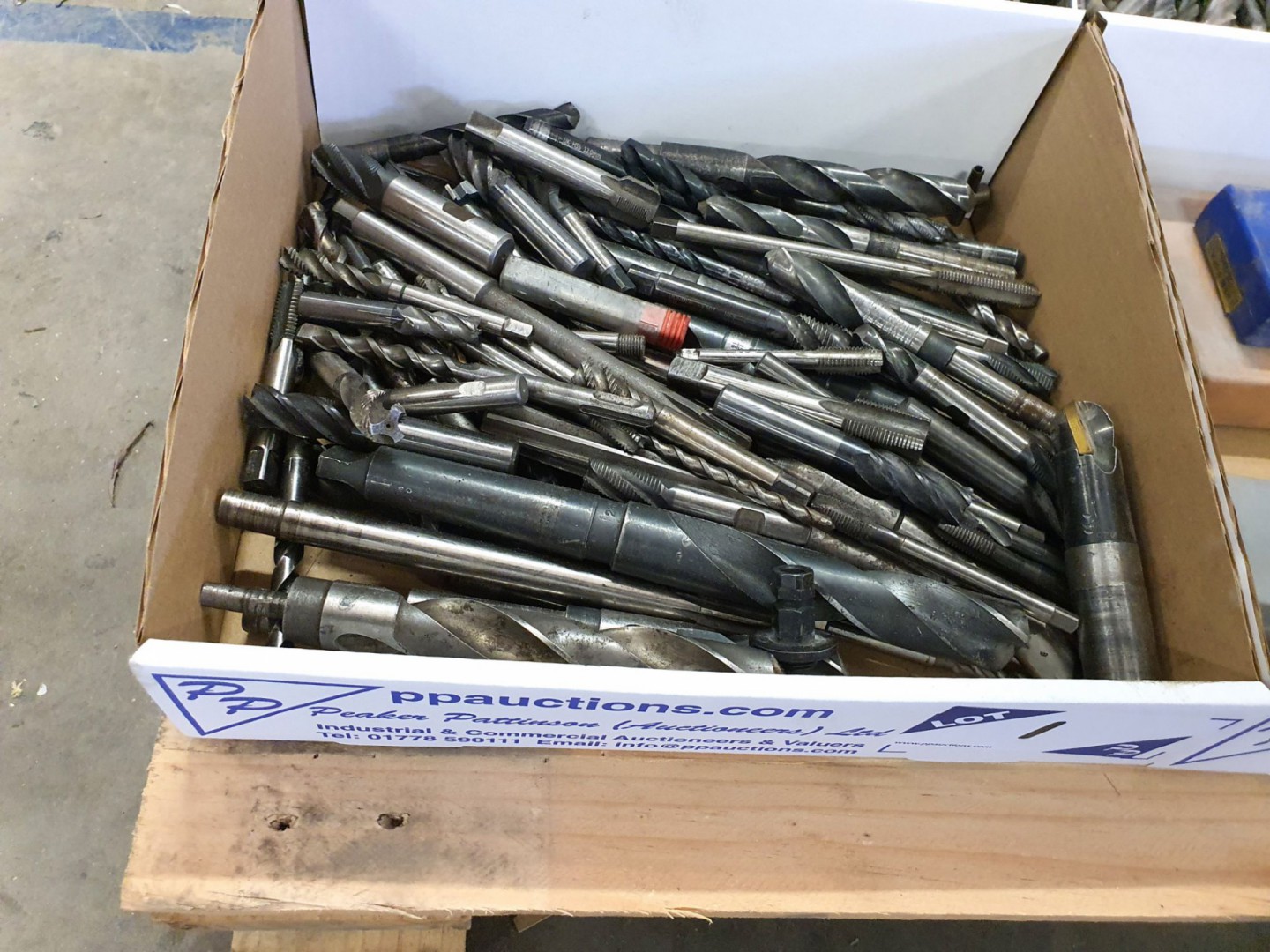Qty various HSS drills, taps, end mills etc