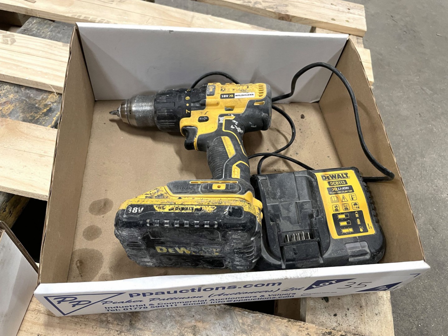 Dewalt DCD778 18VXR brushless battery drill with c...