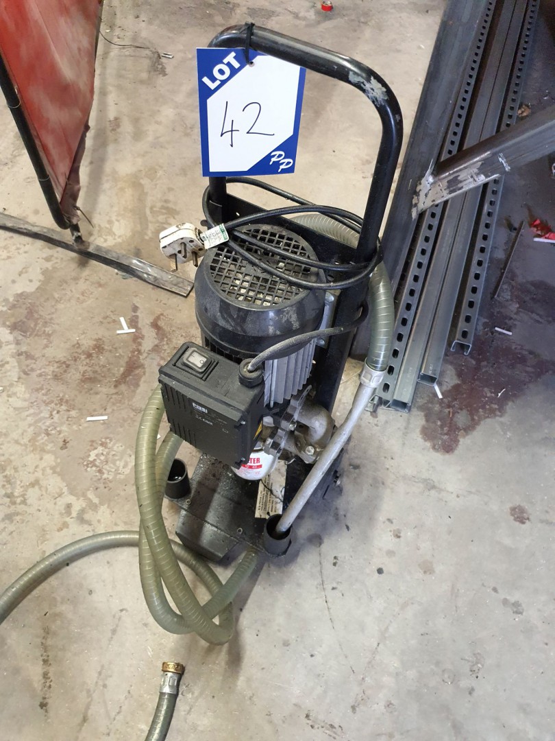 Electric oil pump on trolley (Delayed Collection)