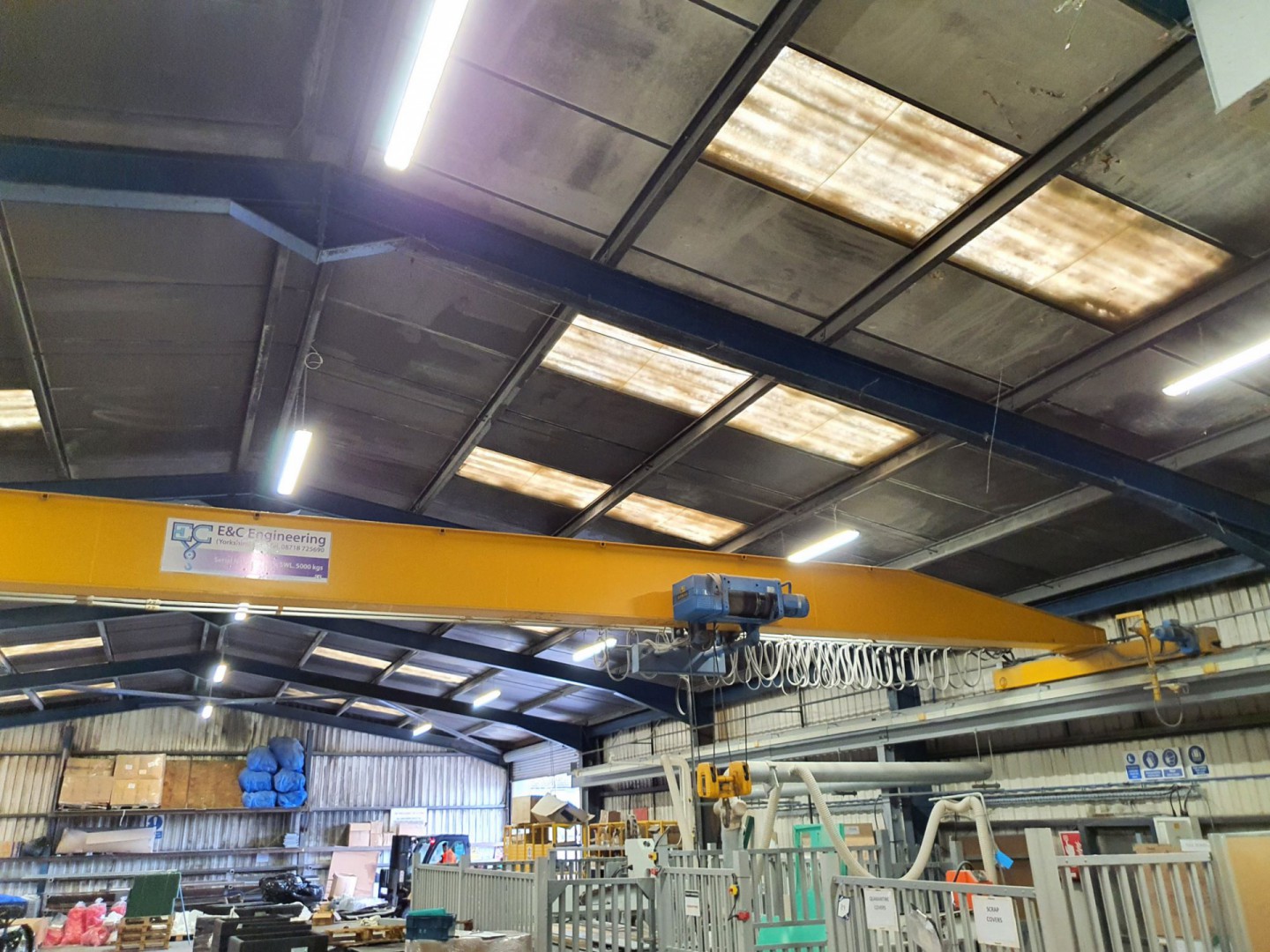 E&C Engineering overhead gantry crane, 5000kg cap,...