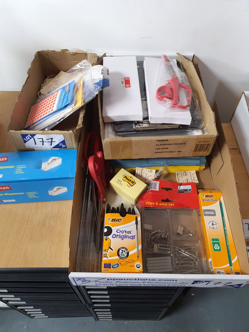 Qty various stationary equipment inc: tape machine...