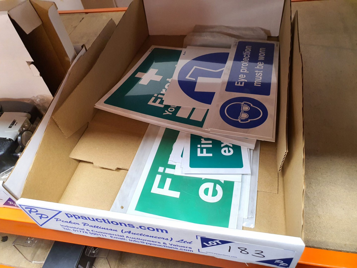 Qty various safety signs etc