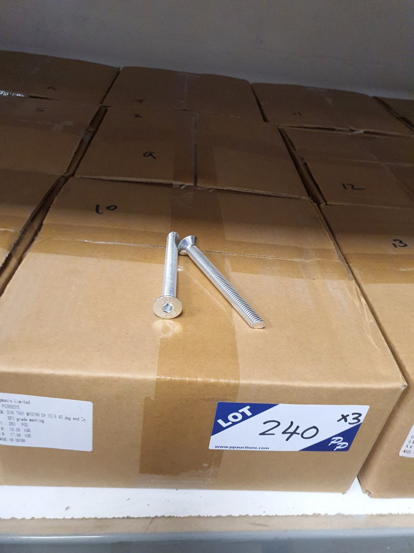 3 boxes socket counter sink zinc MX10X98 screws, 3...