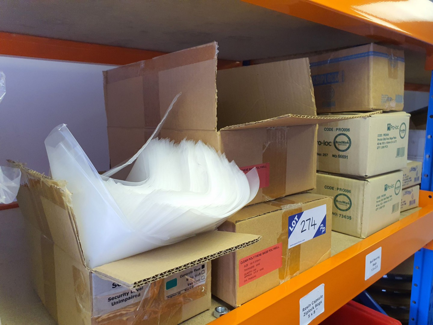 Qty various boxes polythene bags, grip seal bags,...