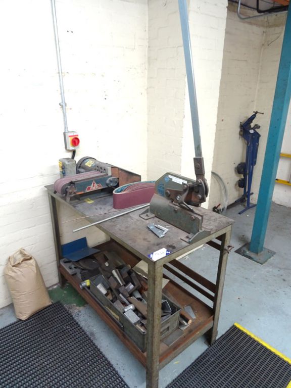 RJH Bandfacer 100mm horizontal linisher on metal t...