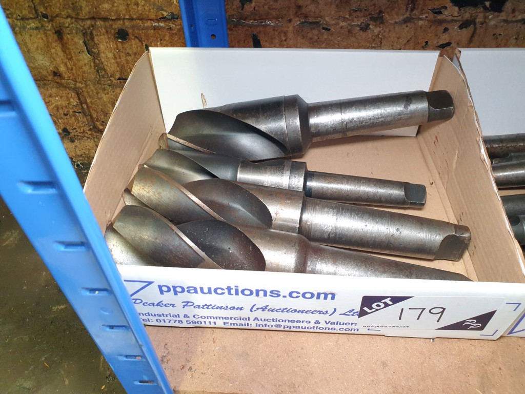 Qty various HSS taper shank twist drills to 70mm a...