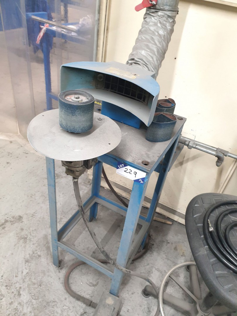 Bandit pneumatic foot operated linisher, 75mm wide
