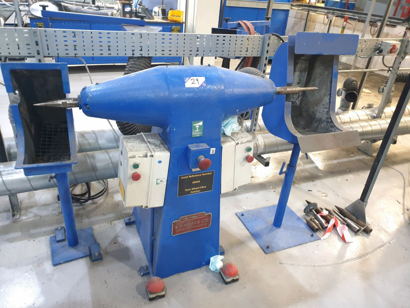 BO Morris DE spindle polisher, independent spindle...