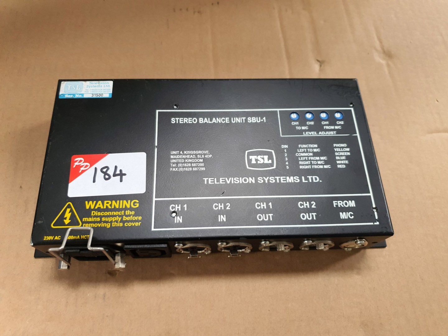 TSL SBU-1 stereo balance unit