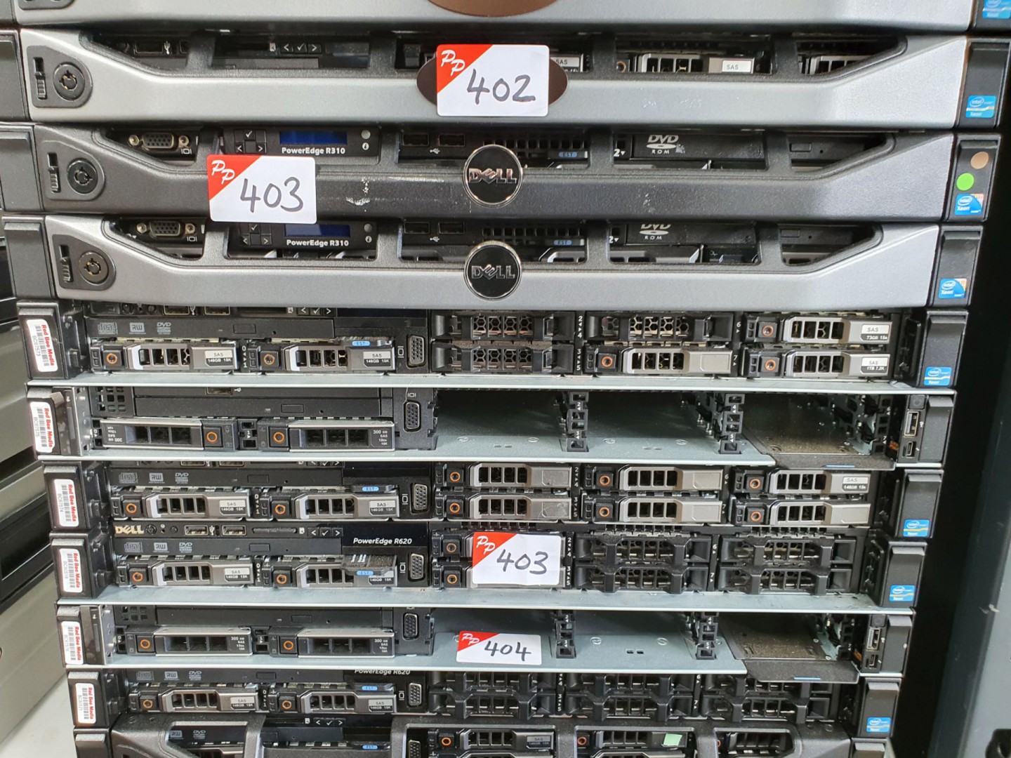 6x various Dell rack type servers inc: PowerEdge R...
