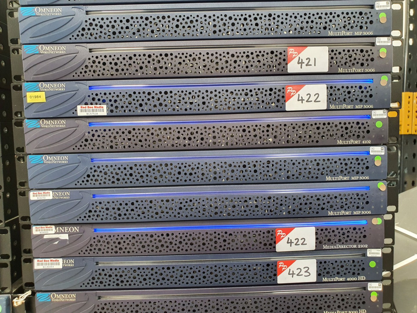 5x various Omneon Video Networks inc: multiport MI...