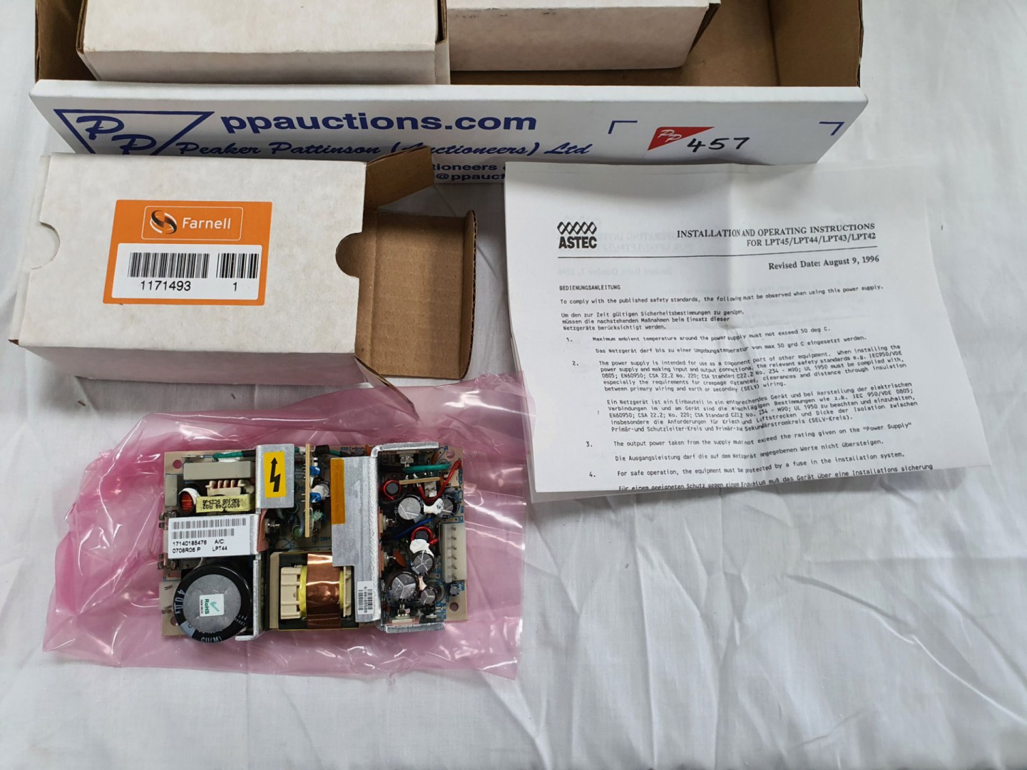 11x Farnell Pharos LPT-44 PSUs (boxed& unused)