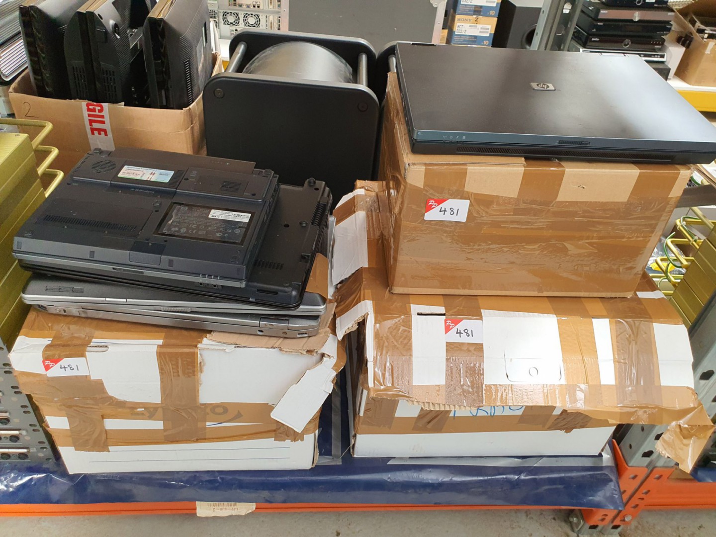 Qty various laptops inc: Dell in 3 boxes (spares o...