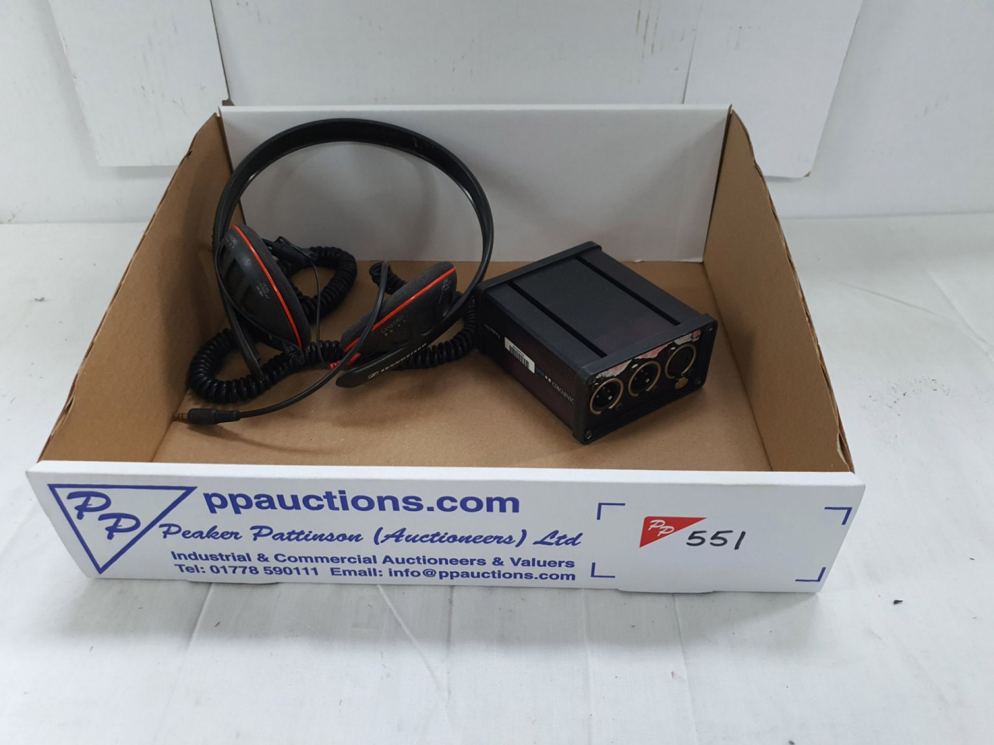 Canford Parallel box, Sennheiser HD-480 headphones