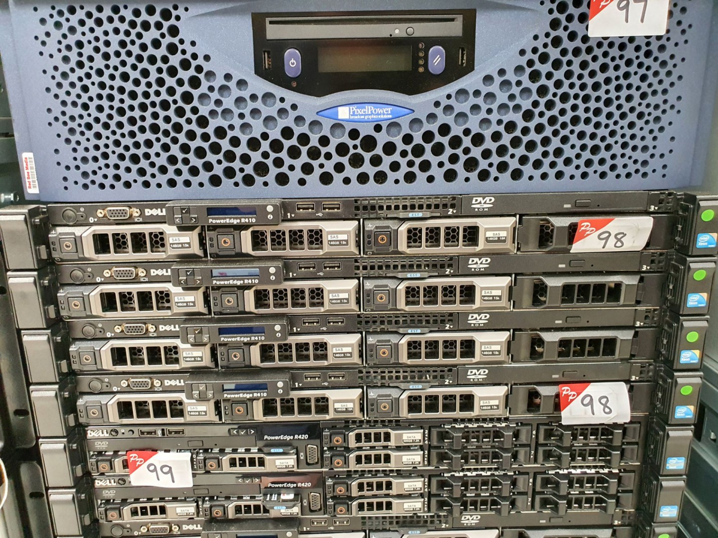4x Dell PowerEdge R410 rack type servers