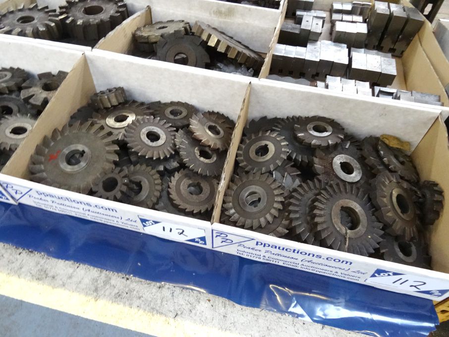 Qty HSS side & face milling cutters to 8" approx i...