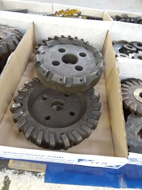 3x HSS side & face milling cutters to 10" approx -...