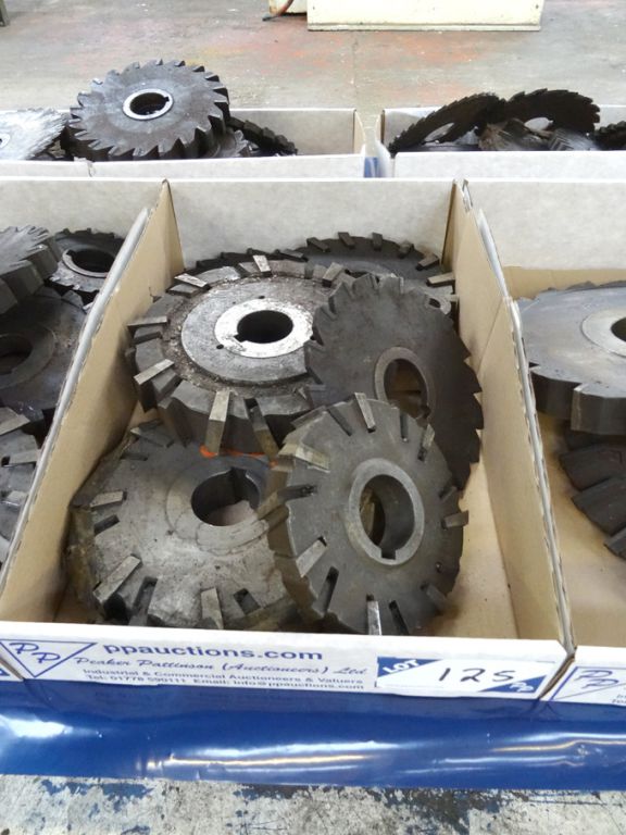 Qty various HSS large milling cutters to 15" appro...
