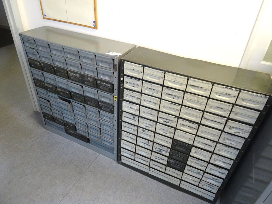 2x multi drawer storage cabinets, 900x1070x300mm -...