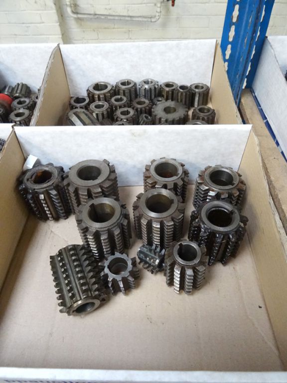 Qty various gear hobs, 10-12 DP, 24-60 DP in 2 box...