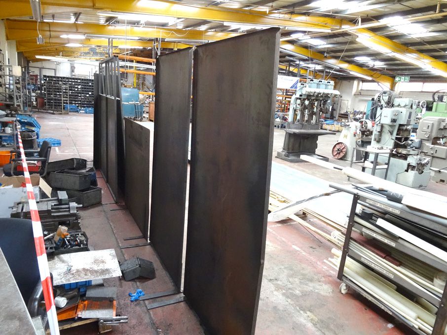 Qty steel protective machine screens, 200x1900mm a...