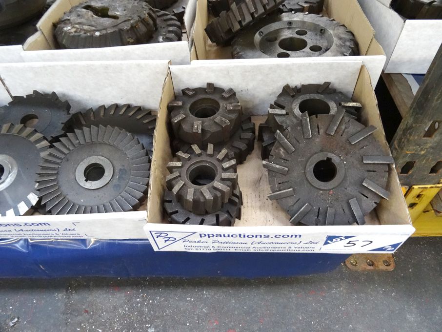 Qty various HSS side & face milling cutters to 8"...