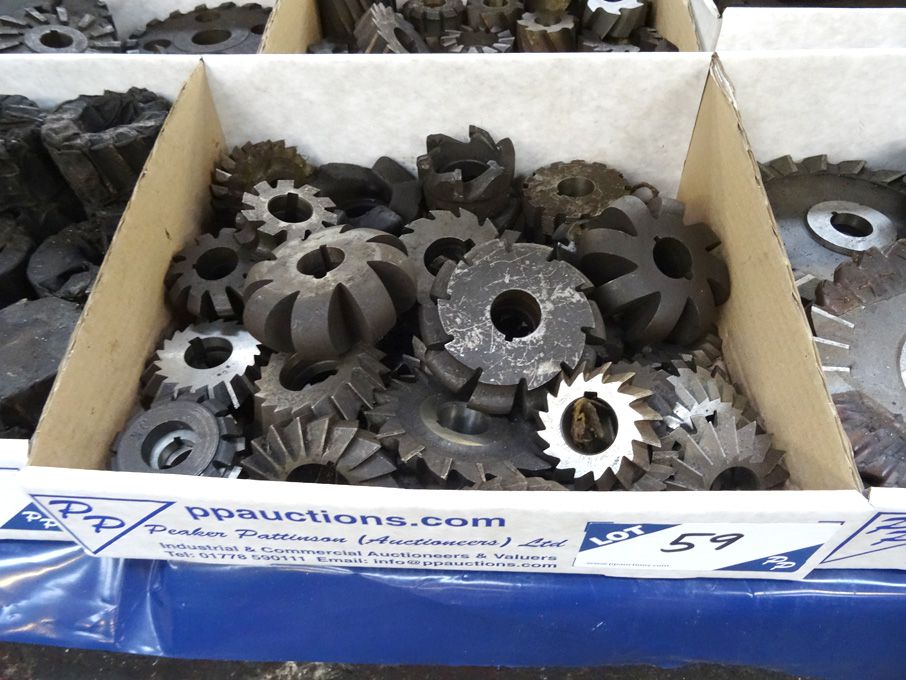 Qty various HSS side & face milling cutters to 4"...