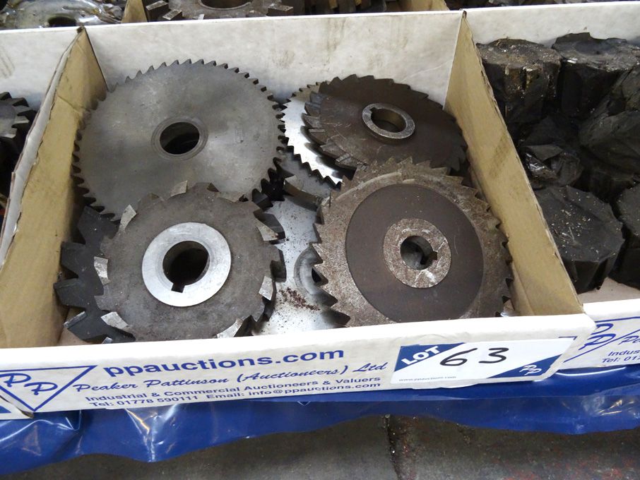 Qty HSS side & face milling cutters etc to 7" appr...