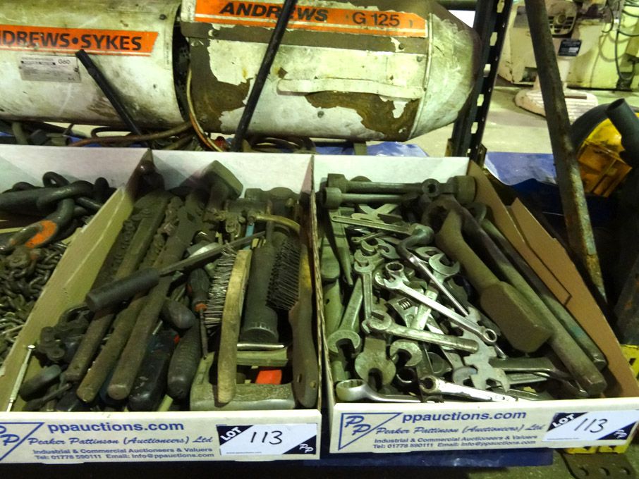 Qty various hand tools inc: hammers, spanners, All...