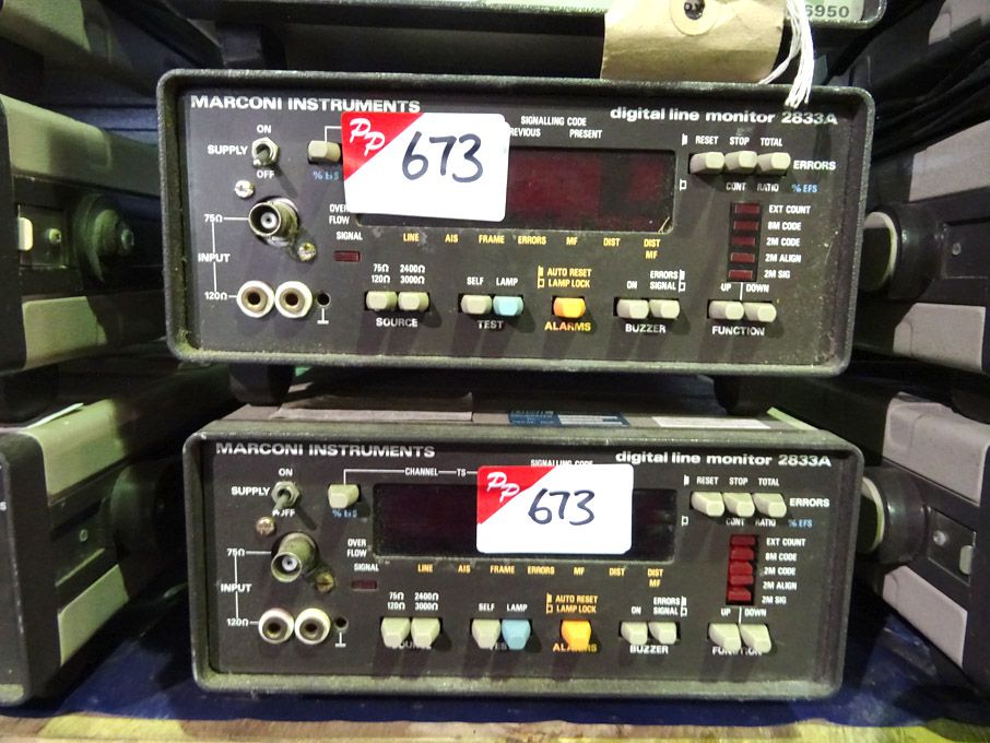 2x Marconi 2833A digital line monitors - Lot Locat...
