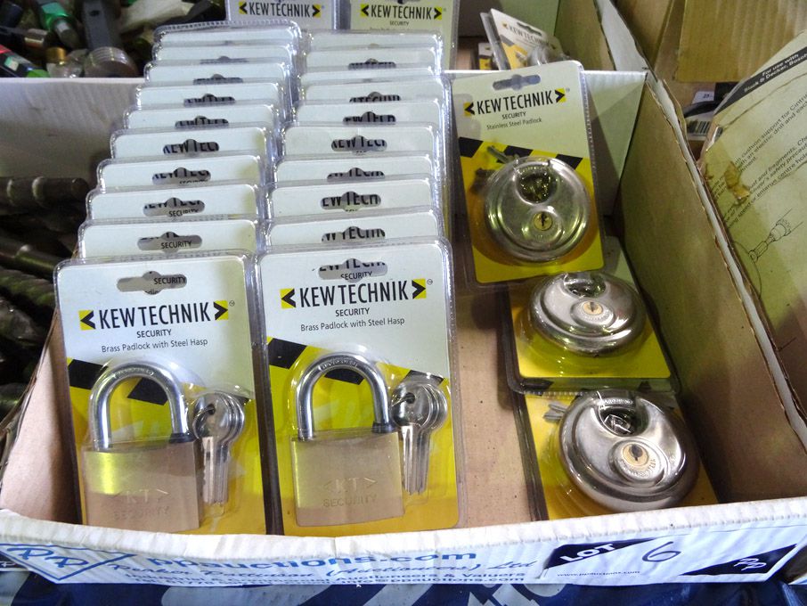 20x Kew Technik brass padlocks, 3x Kewtechnik stai...