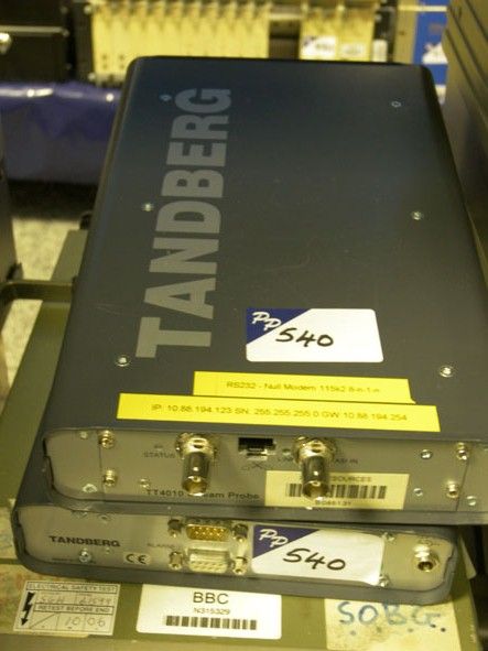 2x Tandberg TT4010 transport stream analysers