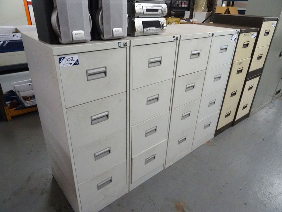 4x Swift 4 drawer grey metal filing cabinets, 460x...