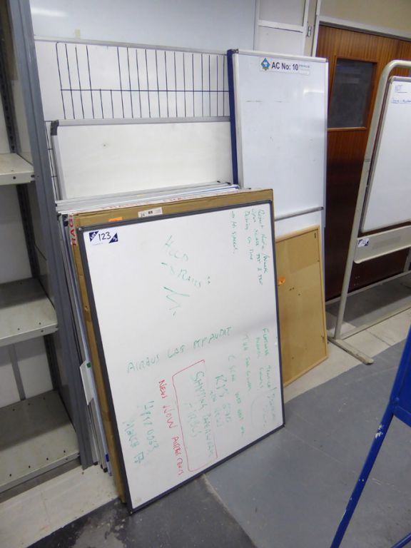 Large Qty various size white boards