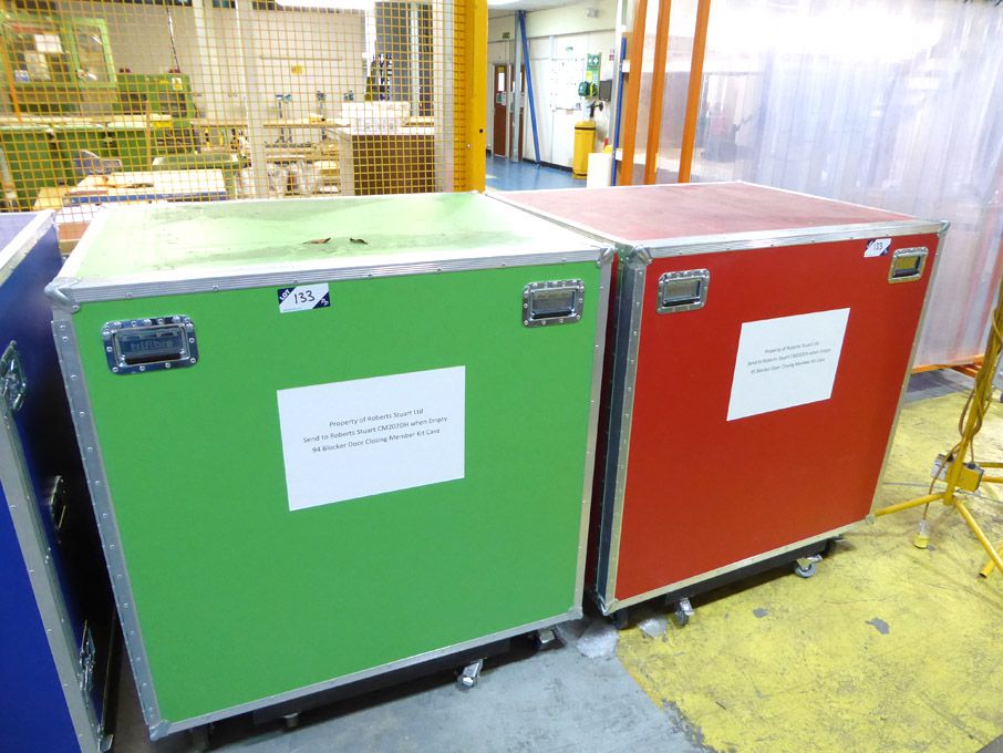 2x red / green mobile flight / storage cases, 1160...