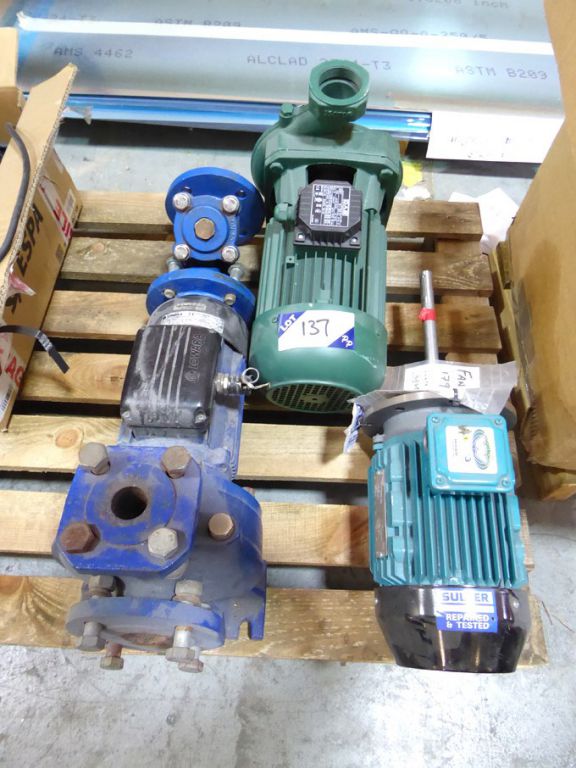 Qty various motor / pumps as lotted