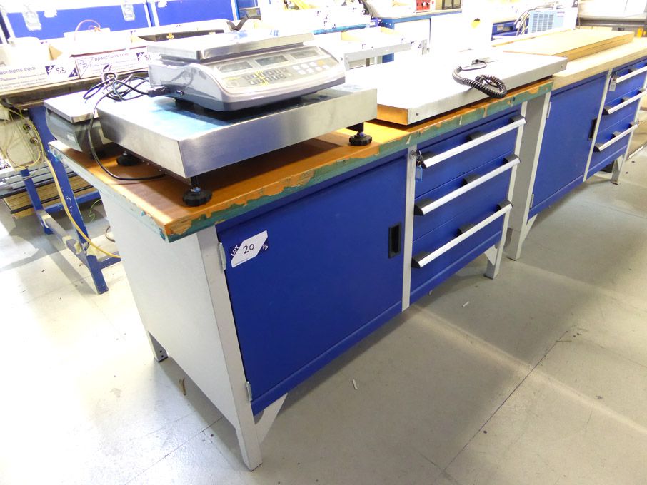1500x750mm metal frame / wooden top workbench with...
