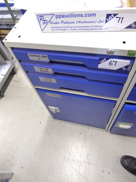Bott grey / blue 3 drawer / single door storage ca...